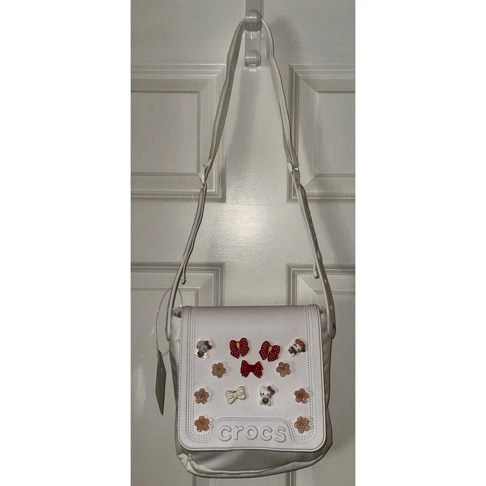 CROCS Hello Kitty embellished Crossbody BAG  White
